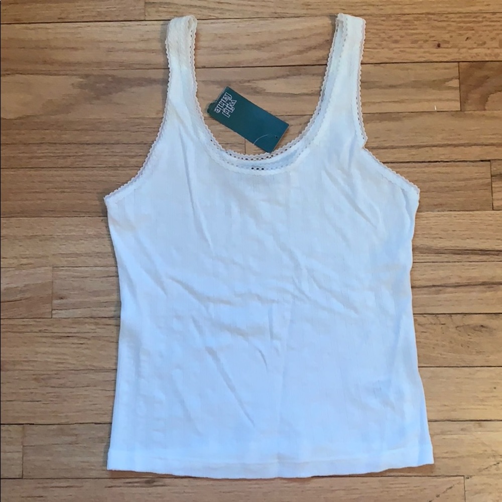 White thank top